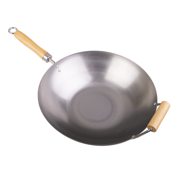 D.LINE CARBON STEEL WOK W/ HANDLE 36CM DIA.