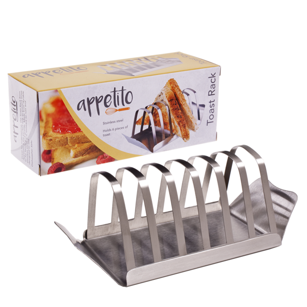 APPETITO STAINLESS STEEL TOAST RACK W/ TRAY