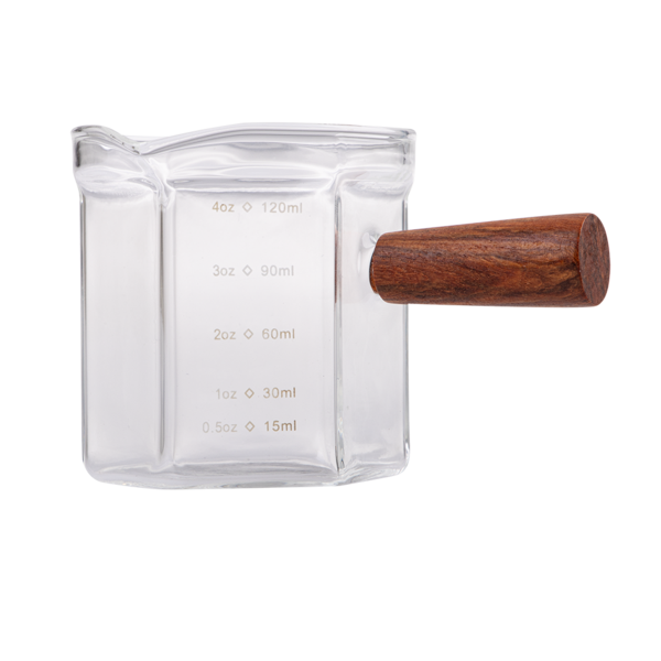 CASABARISTA ESPRESSO SHOT GLASS W/ WOOD HANDLE 120ML/4OZ