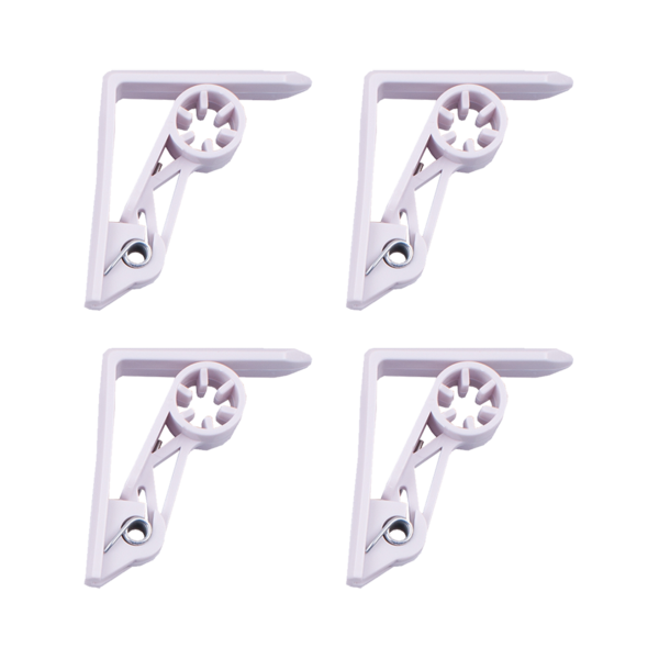 APPETITO SPRING ACTION PLASTIC TABLECLOTH CLIPS SET 4 WHITE