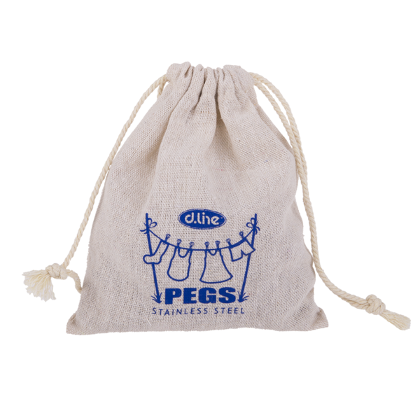 D.LINE STAINLESS STEEL LARGE WIRE PEGS IN HEMP BAG PACK 30