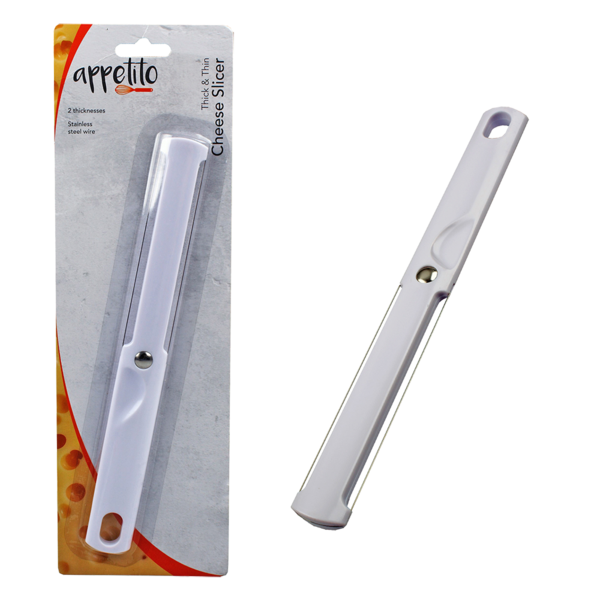 APPETITO CHEESE SLICER THICK & THIN WHITE