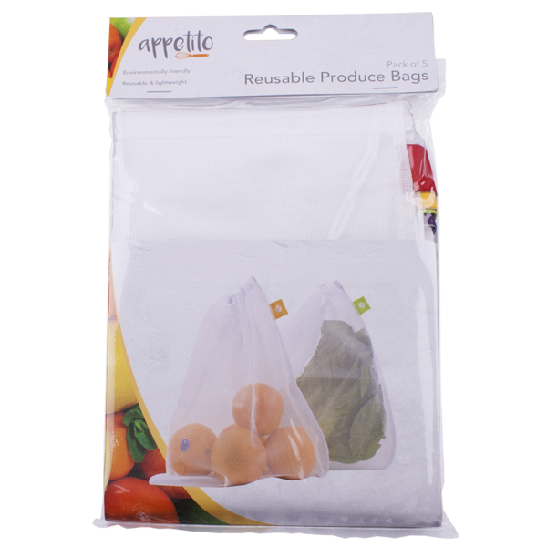 APPETITO MESH PRODUCE BAGS SET 5