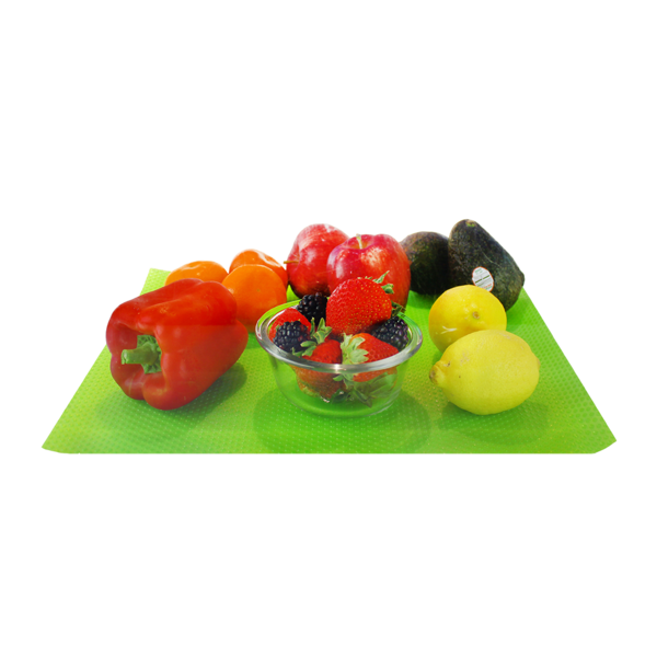 GRAND FUSION "FRUIT FRESH" CRISPER DRAWER LINER SET 2 GREEN