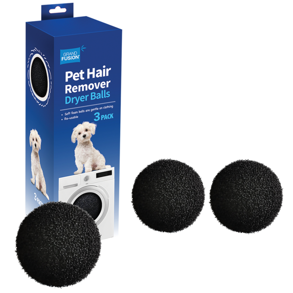 GRAND FUSION PET HAIR REMOVER DRYER BALLS 3 PACK