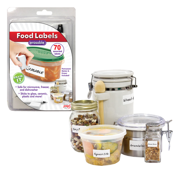 JOKARI FOOD LABELS ERASABLE (PEN & ERASER)
