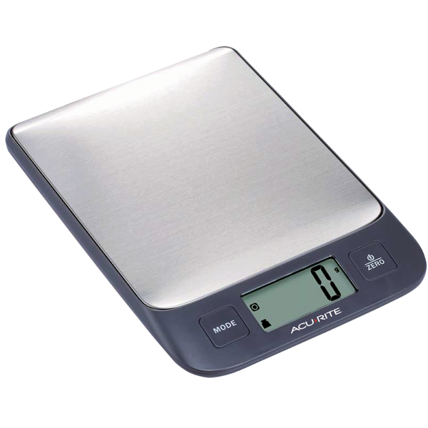 ACURITE STAINLESS STEEL DIGITAL KITCHEN SCALE 1G/5KG