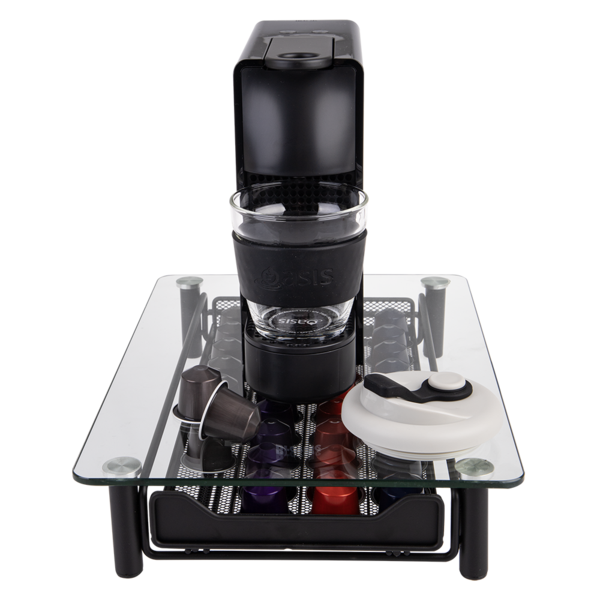 CASABARISTA COFFEE MACHINE STAND W/ 36 CAPSULE DRAWER (*NESPRESSO