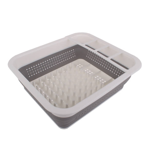 MADESMART SMALL COLLAPSIBLE DISH RACK WHITE