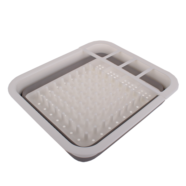 MADESMART SMALL COLLAPSIBLE DISH RACK WHITE