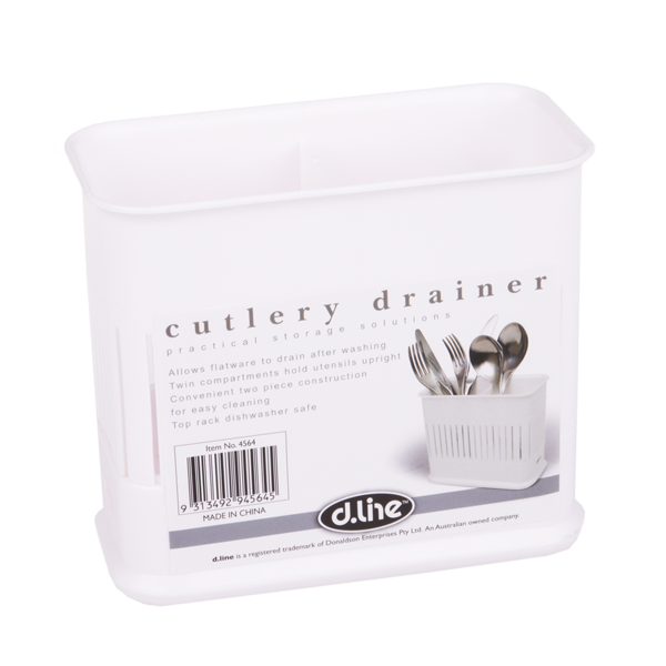 D.LINE PLASTIC CUTLERY DRAINER WHITE