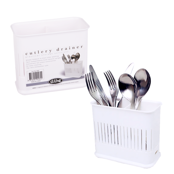 D.LINE PLASTIC CUTLERY DRAINER WHITE