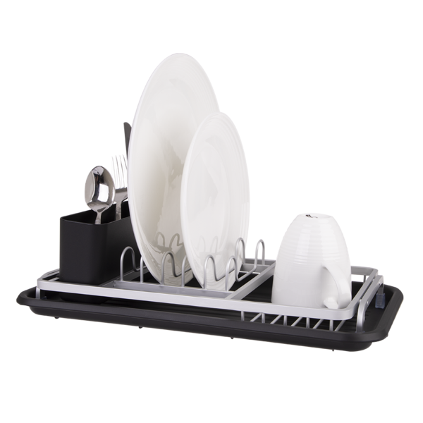 D.LINE ALUMINIUM COMPACT DISH RACK W/ DRAINING BOARD