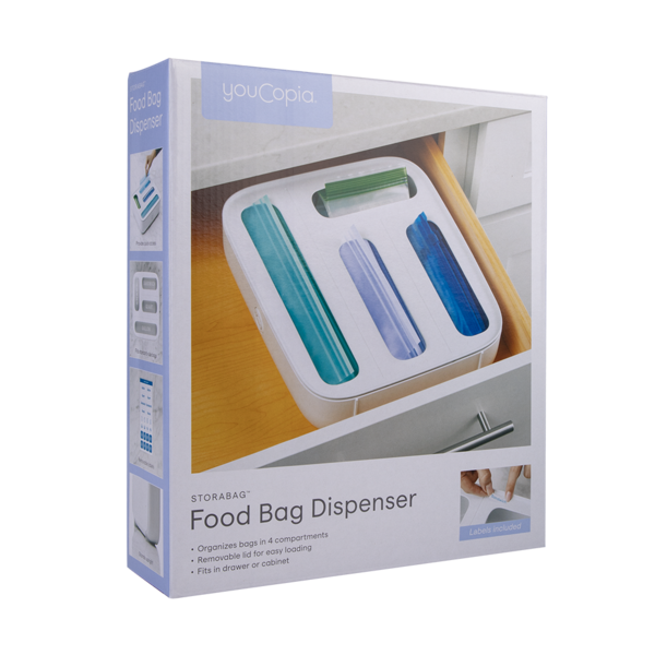 YOUCOPIA STORABAG FOOD BAG DISPENSER 4 SLOT