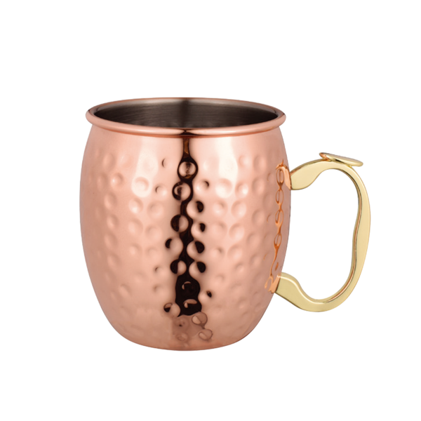 BARTENDER MOSCOW MULE MUG COPPER PLATED 530ML HAMMER FINISH