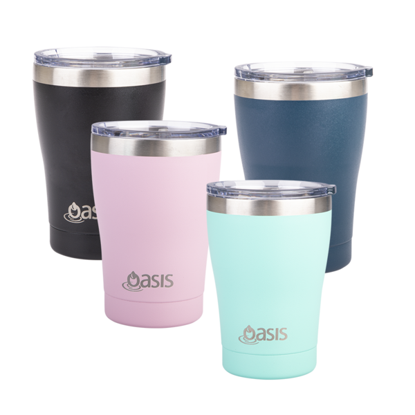 OASIS STAINLESS STEEL DOUBLE WALL INSULATED "TRAVEL CUP" 350ML