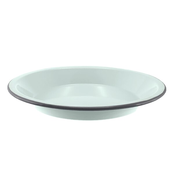 FALCON ROUND PIE PLATE 25CM DIA. - DUCK EGG BLUE/GREY RIM